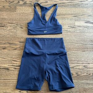 Set active dark grey biker short set